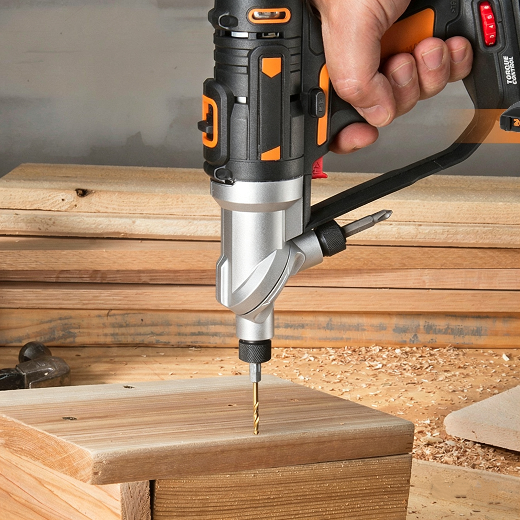 20V Rotating Dual-Chuck Cordless Drill – 2-in-1 Quick-Switch Power Tool Kit