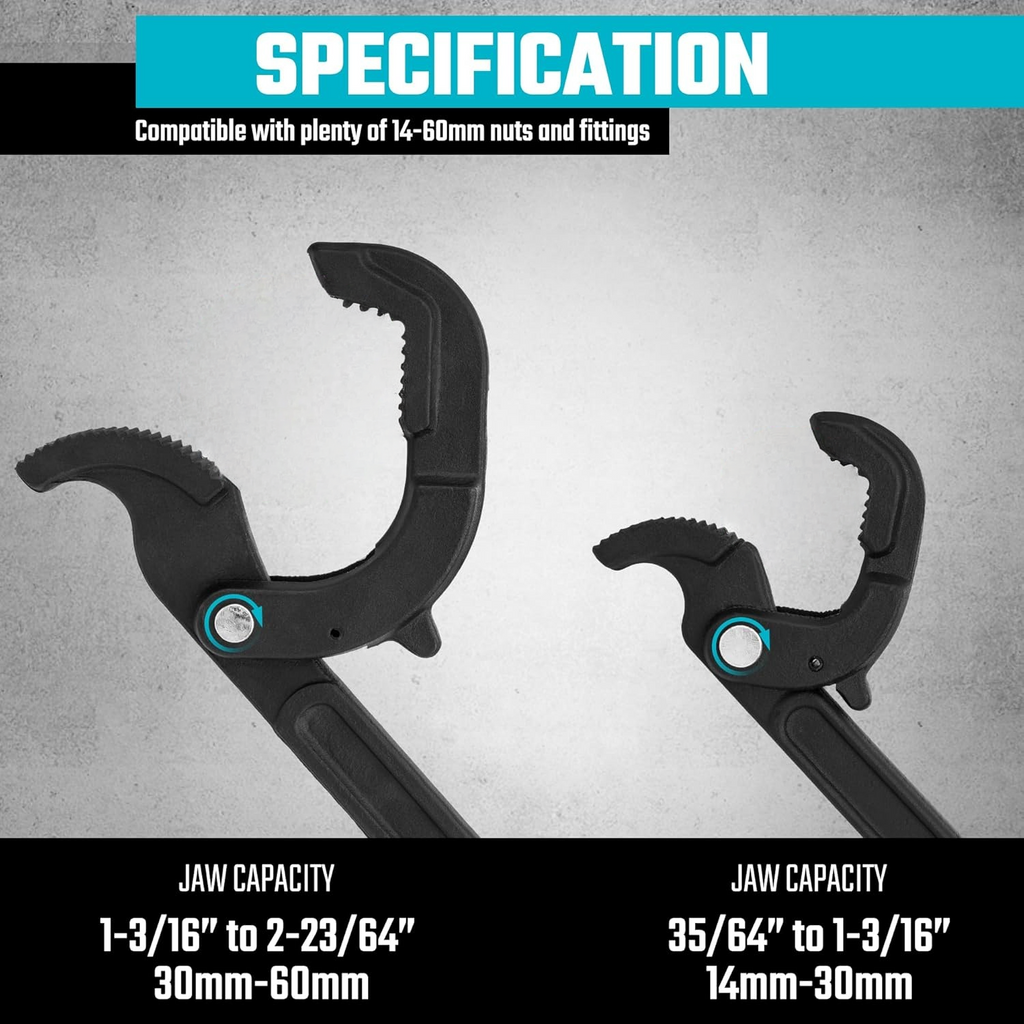 Self-Adjusting Wrench That Fits Almost Any Size Instantly