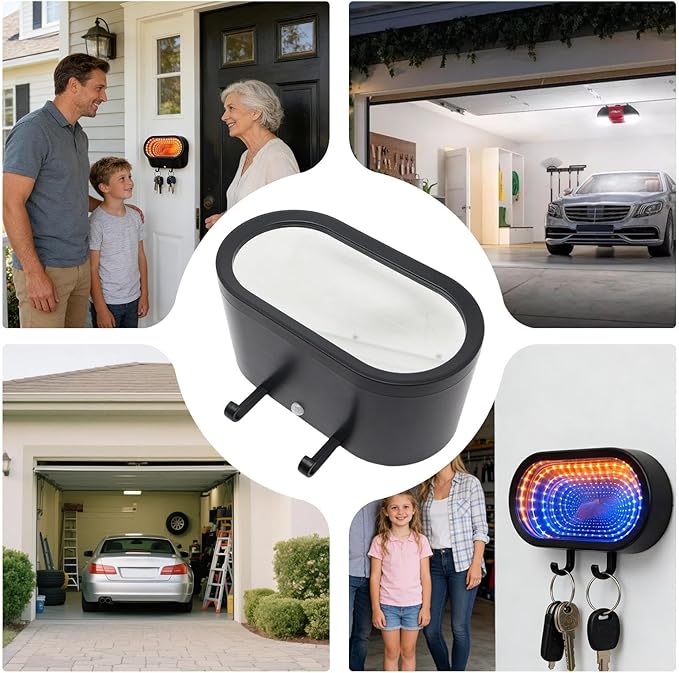 Infinity Mirror Key Holder – LED Wall Organizer for Keys & Decor