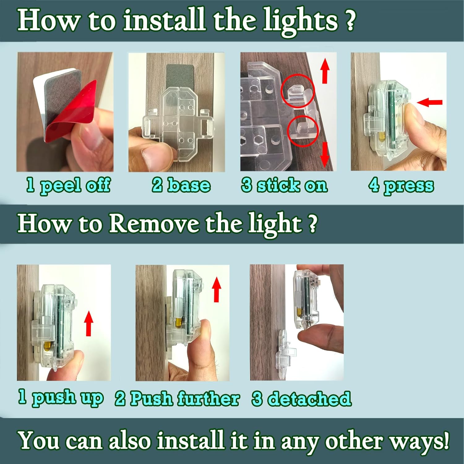 Wireless RGB LED Strobe Warning Light Set