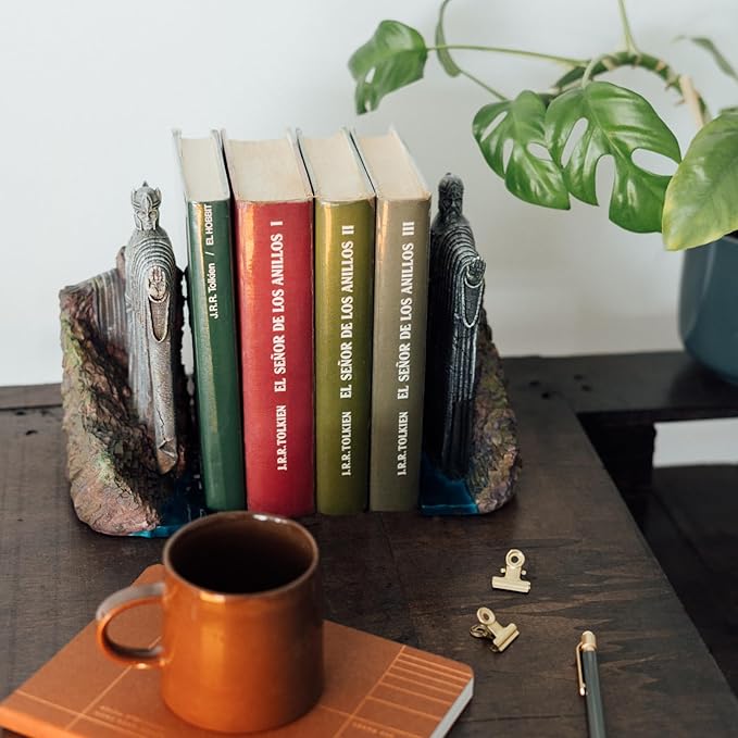 Fantasy Guardian Bookends – Artistic Resin Book Holders for Shelves, Desks & Home Libraries