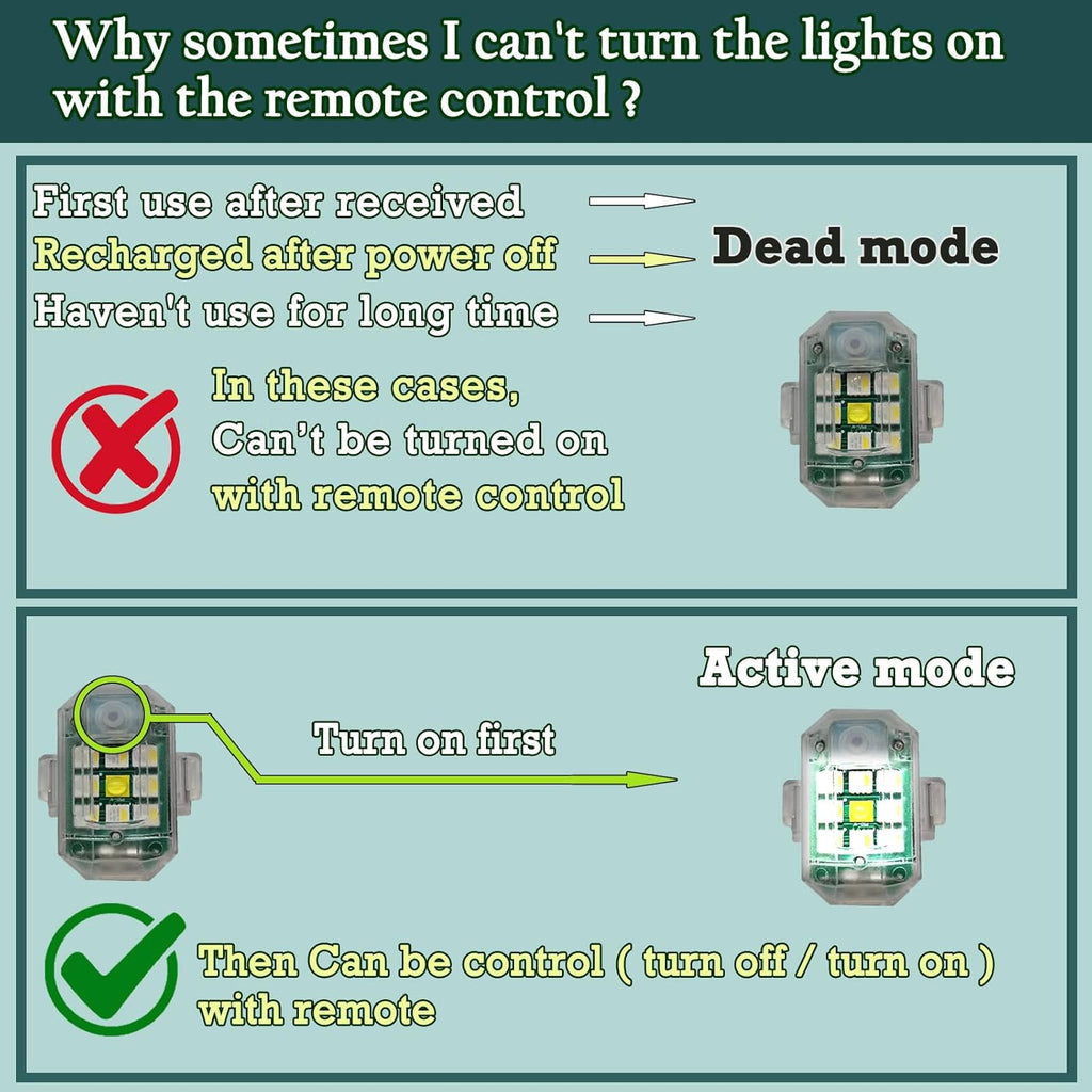 Wireless RGB LED Strobe Warning Light Set