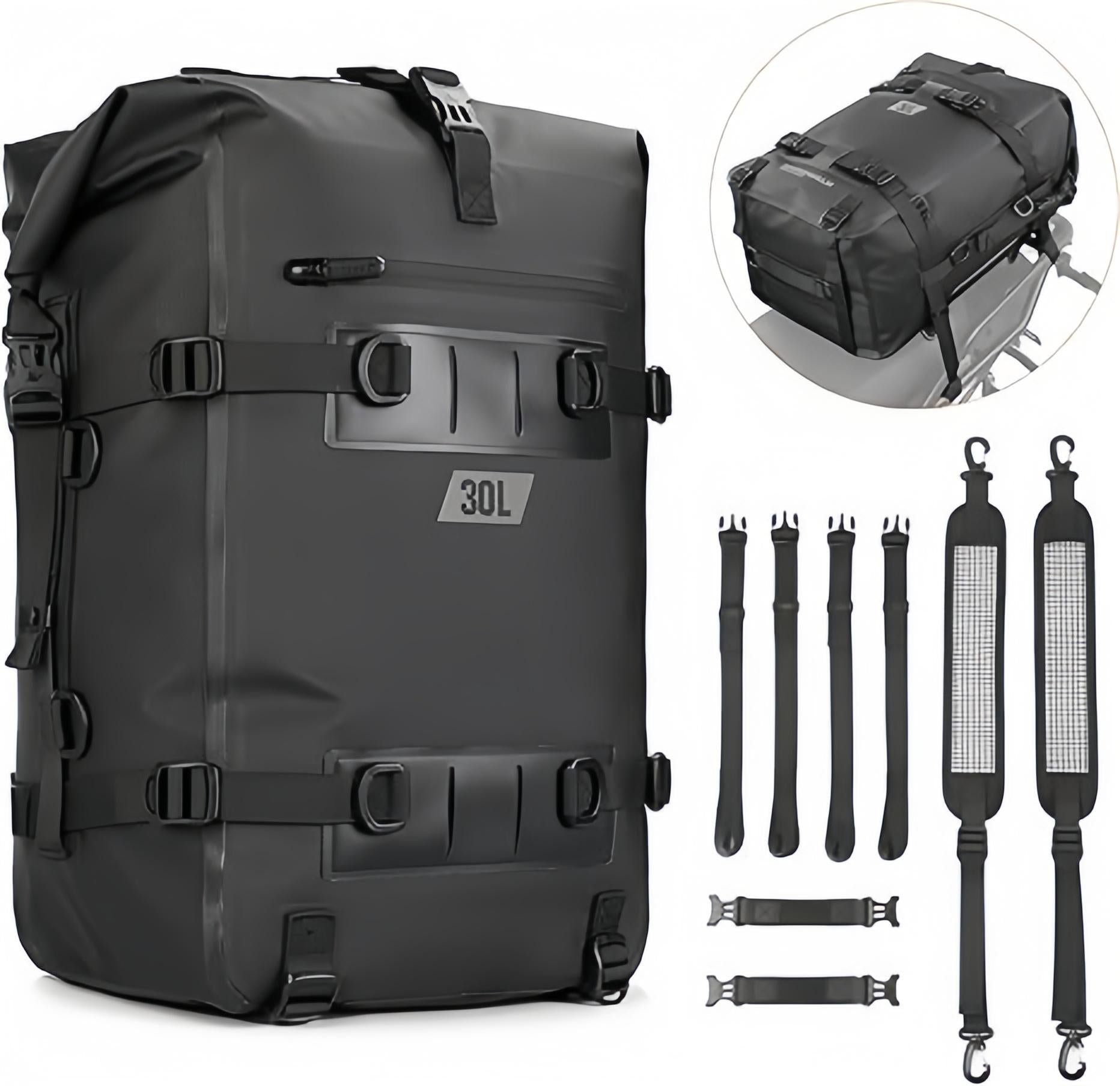 30L Waterproof Motorcycle Tail Bag & Backpack