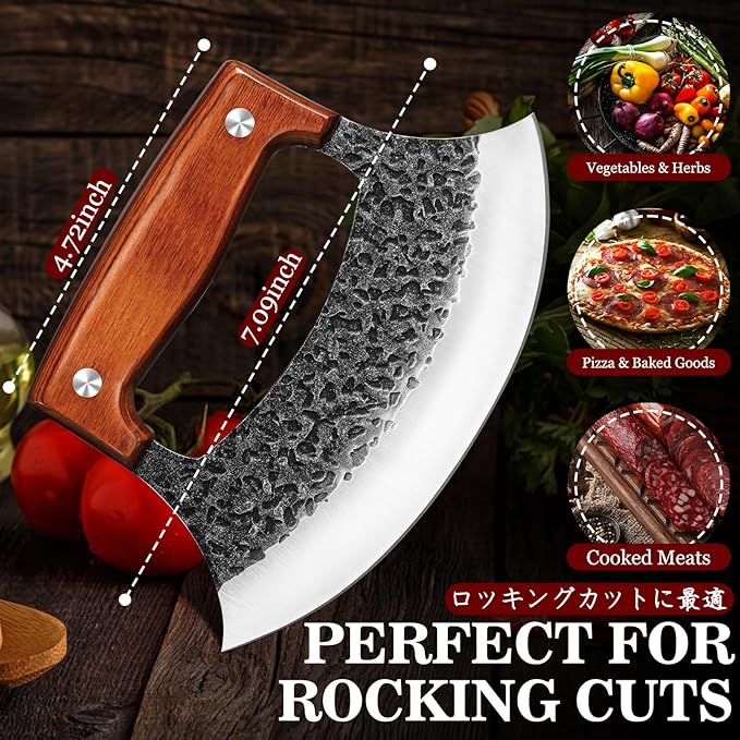Hand-Forged Ulu Knife – Japanese-Inspired Kitchen Cutting Tool