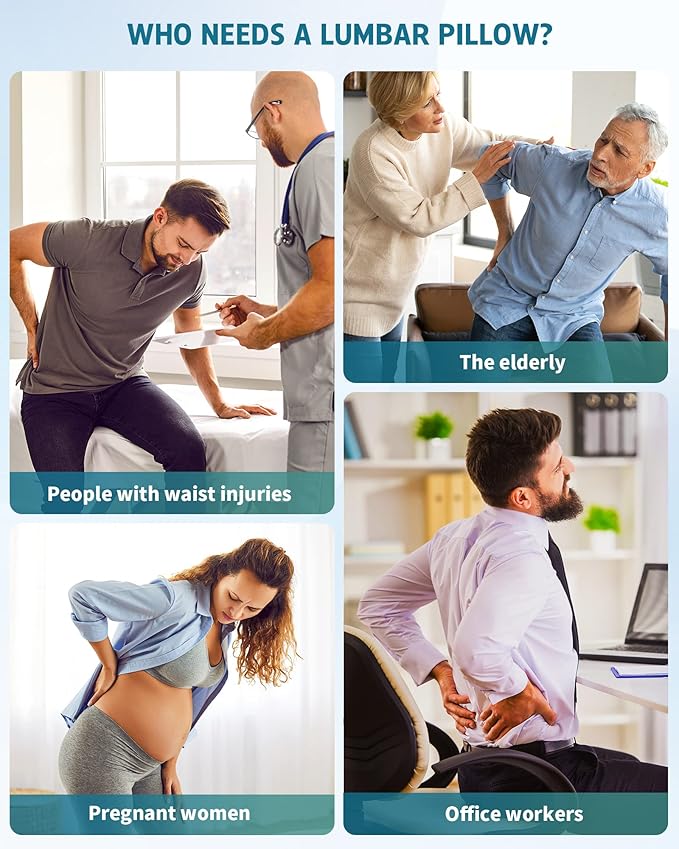 Inflatable Lumbar Pillow – Portable Back Support for Travel & Office