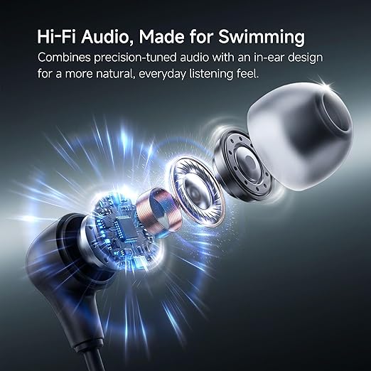 Smart Waterproof Audio Swim Goggles with Built-in Training Audio System