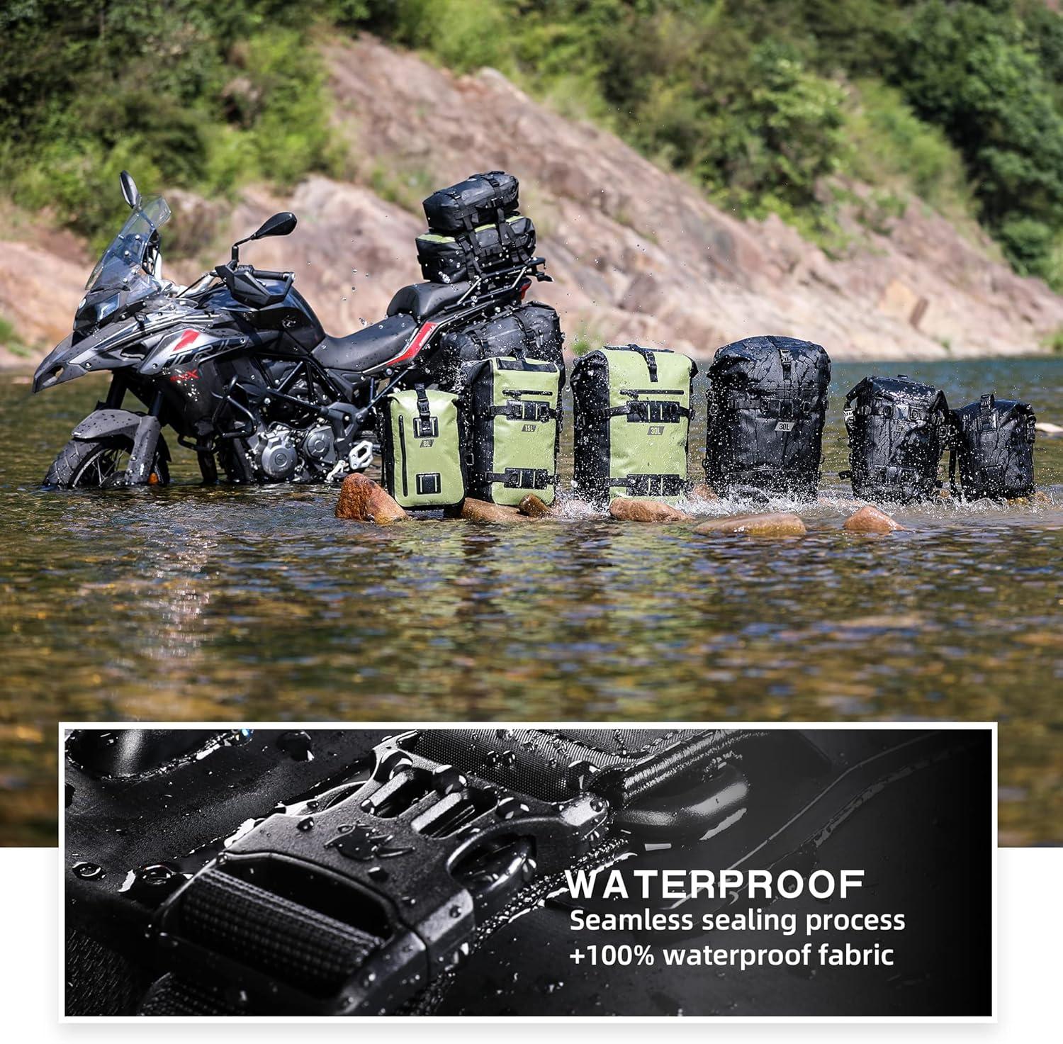 30L Waterproof Motorcycle Tail Bag & Backpack