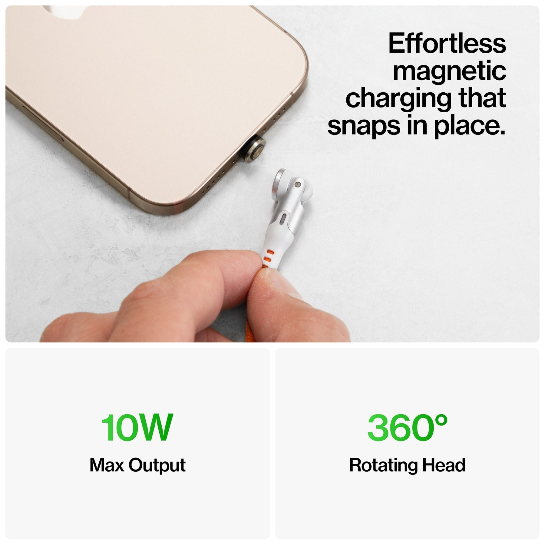 3-in-1 Universal Magnetic Charging Cable – 360° Swivel Fast Charging Cord for All Smartphones