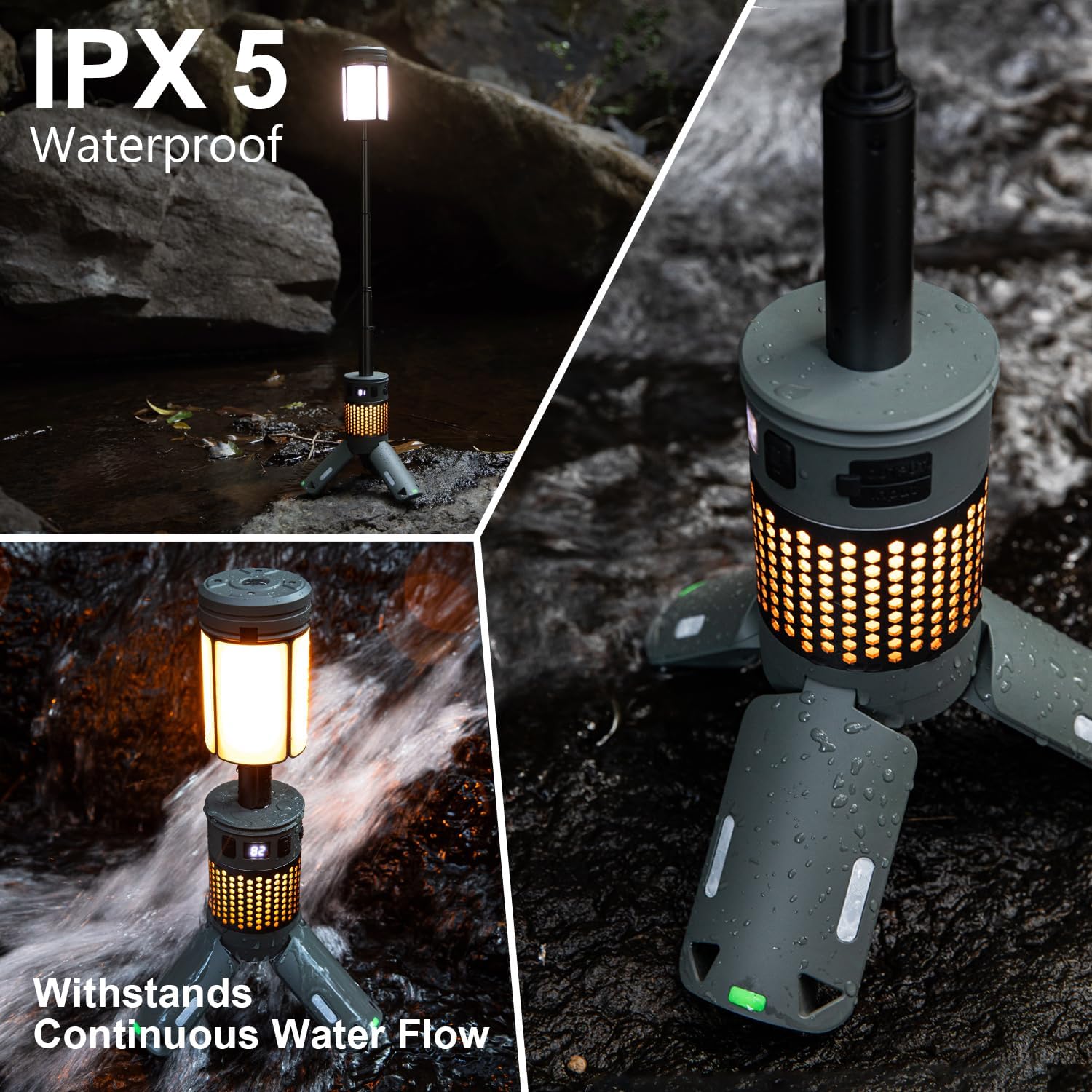 Telescopic LED Camping Light – Portable Waterproof Outdoor Lantern with Tripod Stand