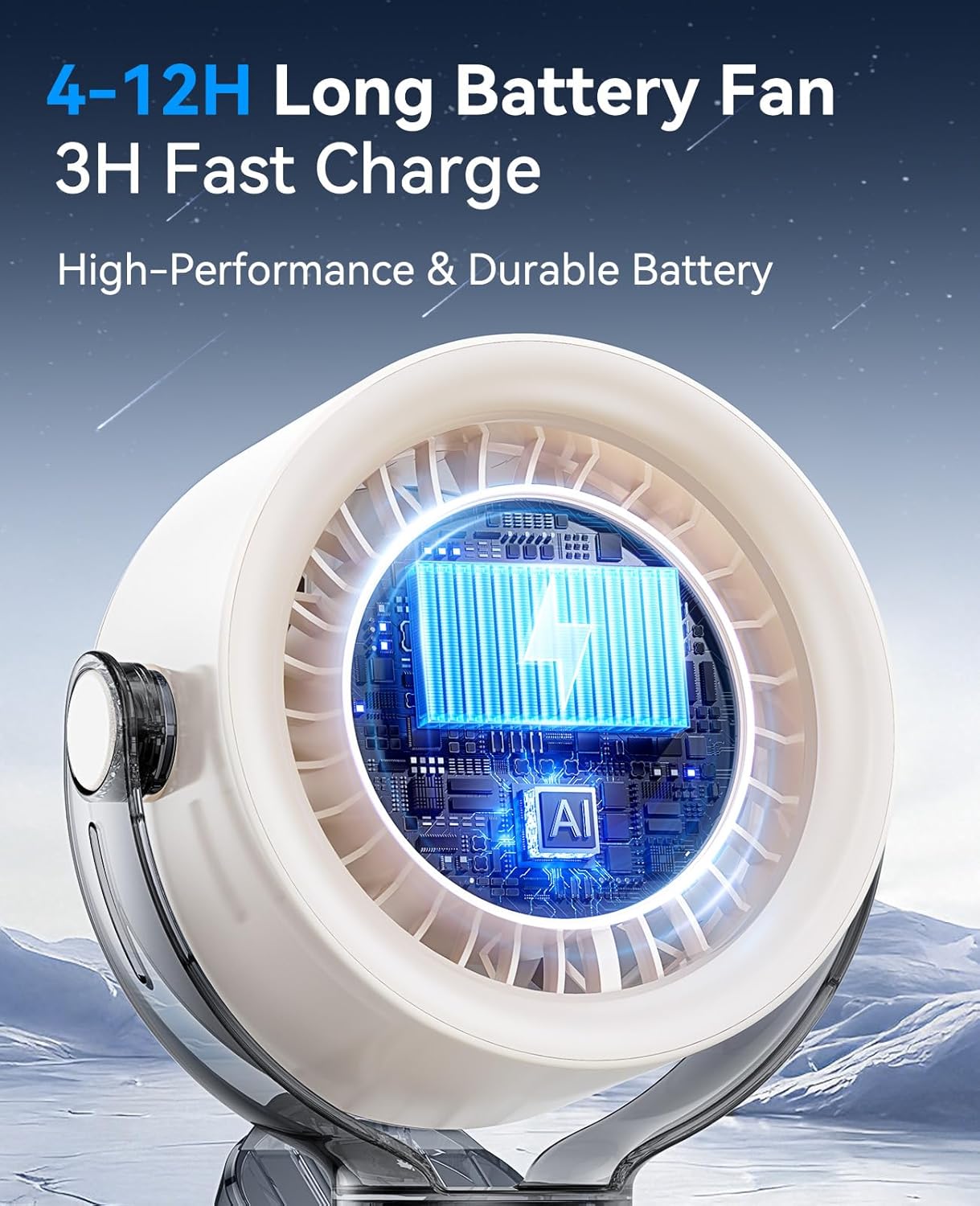 High-Speed Handheld Fan – 100-Speed Adjustable Portable Turbo Fan with Smart LED Digital Display