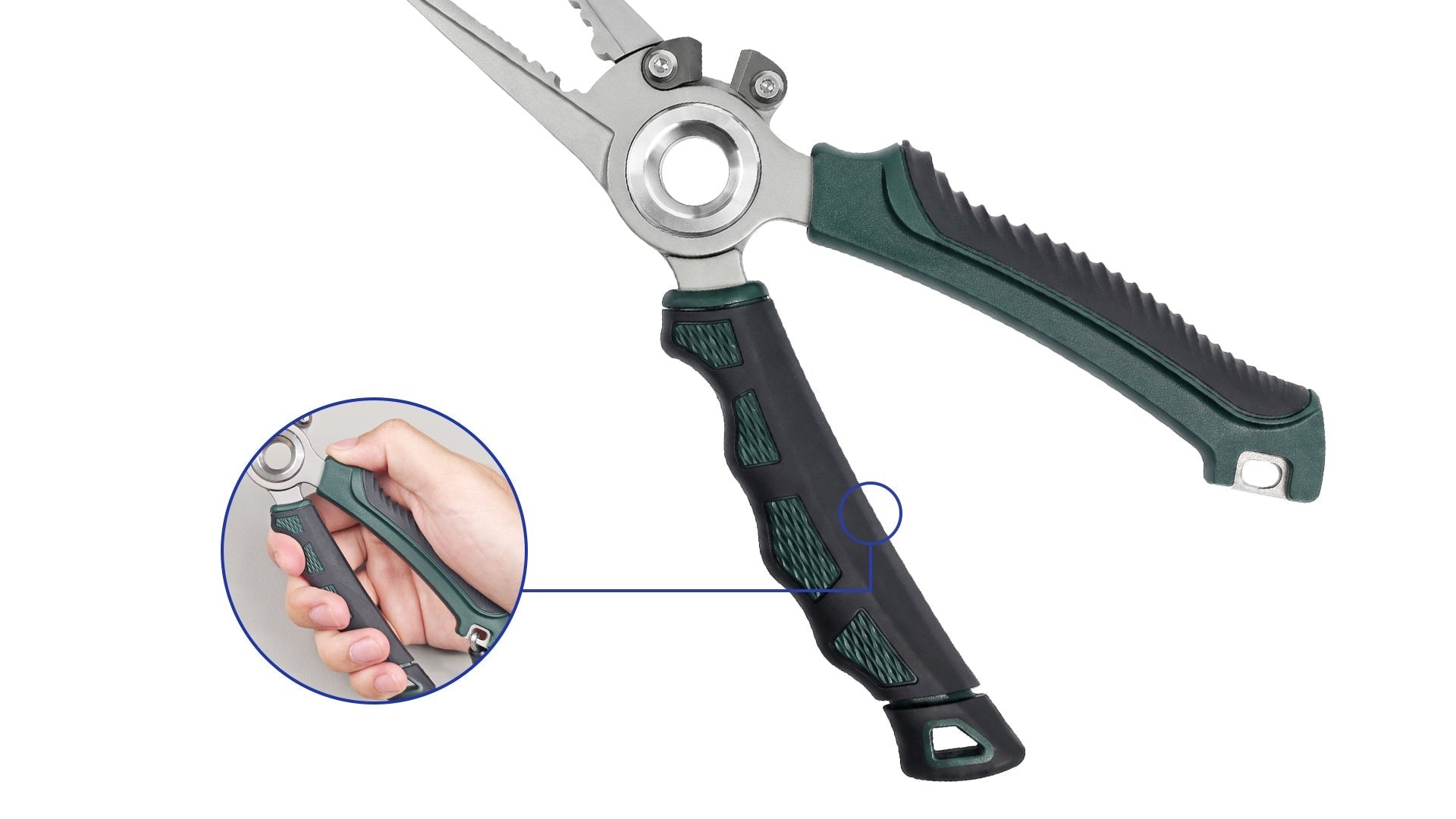17-4 Stainless Steel Saltwater Fishing Pliers – Heavy-Duty Split Ring Tool and Braid Cutters