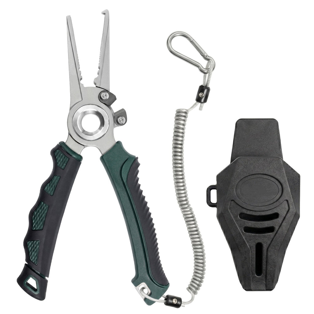 17-4 Stainless Steel Saltwater Fishing Pliers – Heavy-Duty Split Ring Tool and Braid Cutters