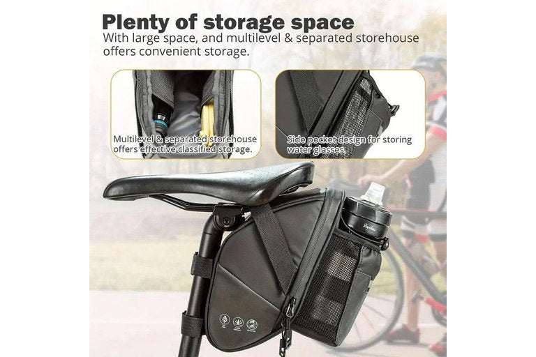 Expandable Bicycle Rear Rack Bag – Large Capacity Trunk Pannier with Waterproof Rain Cover