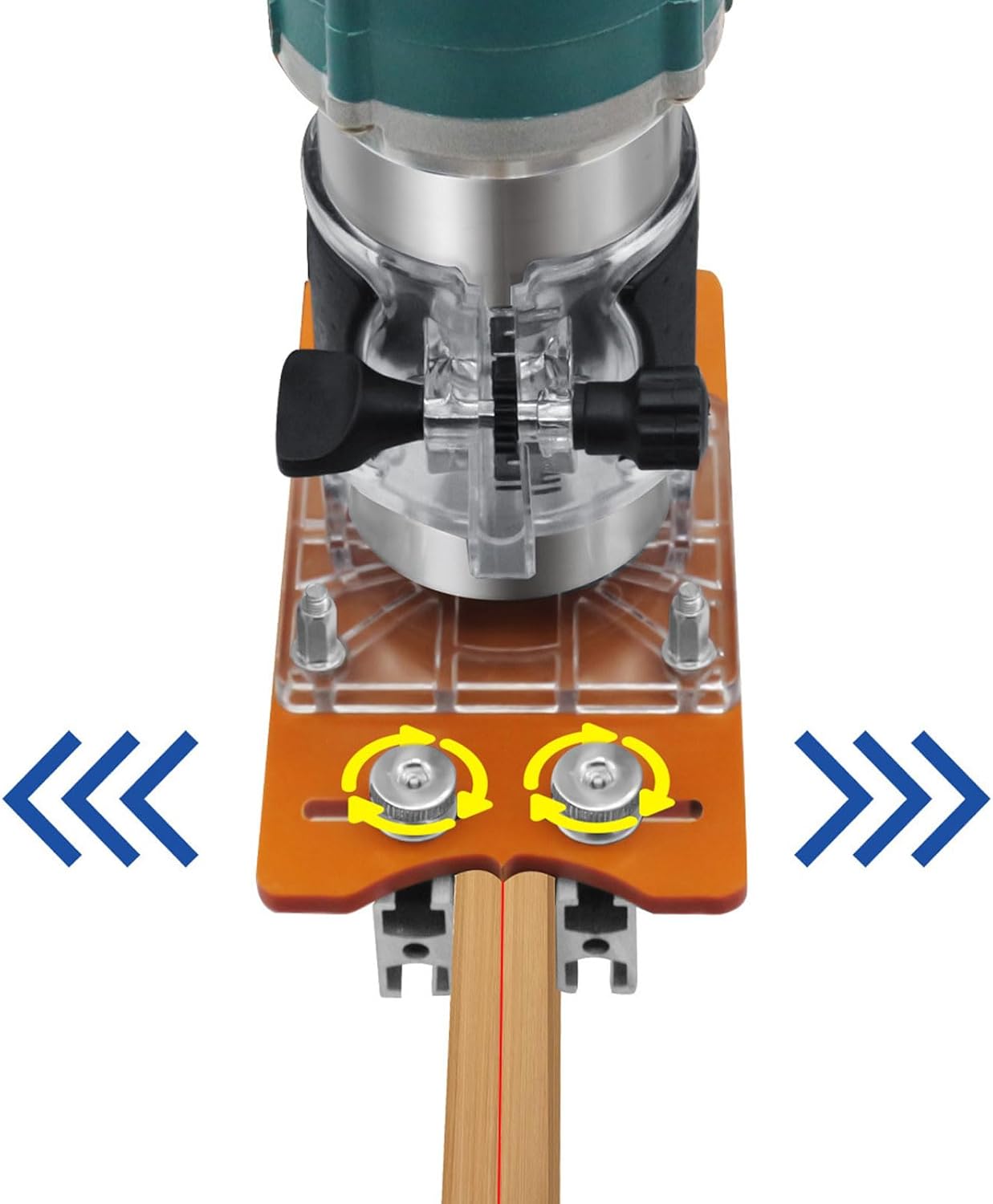 Universal Trim Router Base – Precision Slotting Jig and Guide Rail for Woodworking Laminate