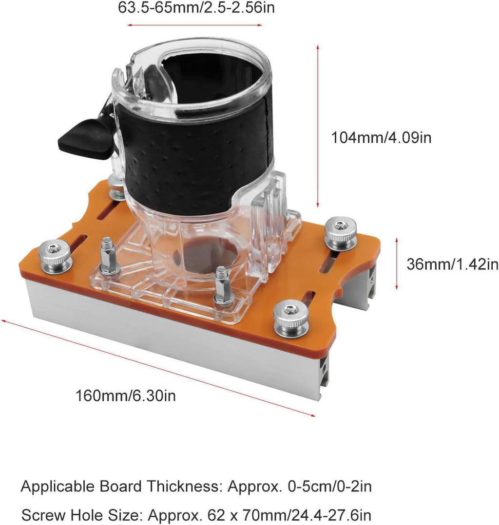 Universal Trim Router Base – Precision Slotting Jig and Guide Rail for Woodworking Laminate