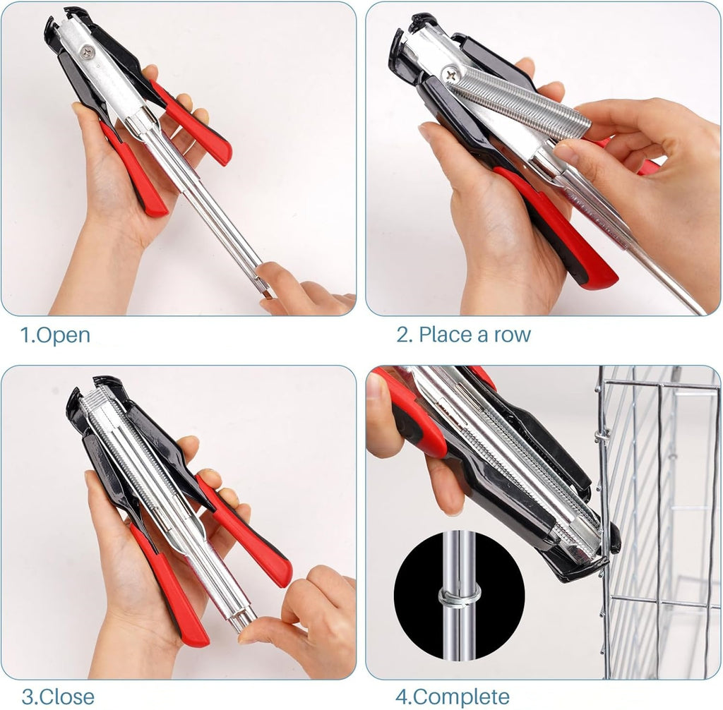 Automatic Hog Ring Plier – Continuous Feed M-Nail Fastener Tool for Fencing and Cage Assembly