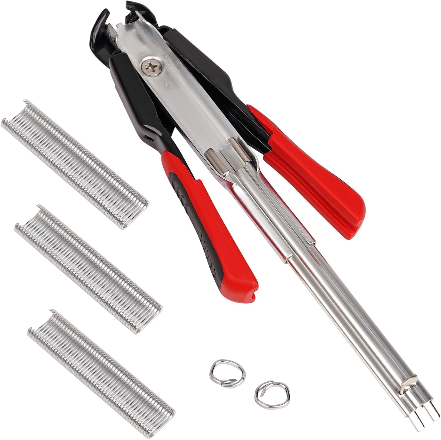 Automatic Hog Ring Plier – Continuous Feed M-Nail Fastener Tool for Fencing and Cage Assembly