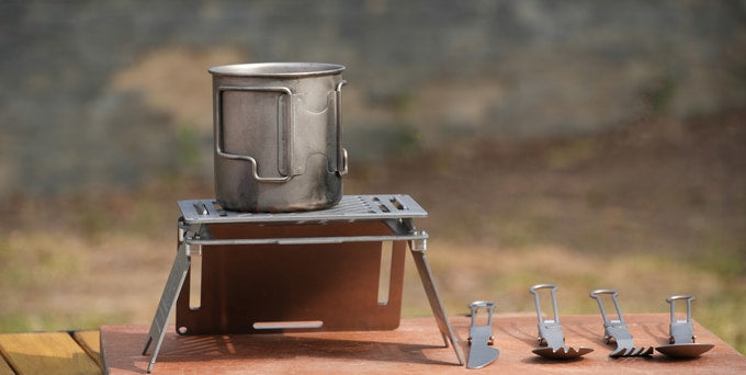 All-in-One Titanium Outdoor Cooking System – Lightweight Modular Camping Stove and Pot Set