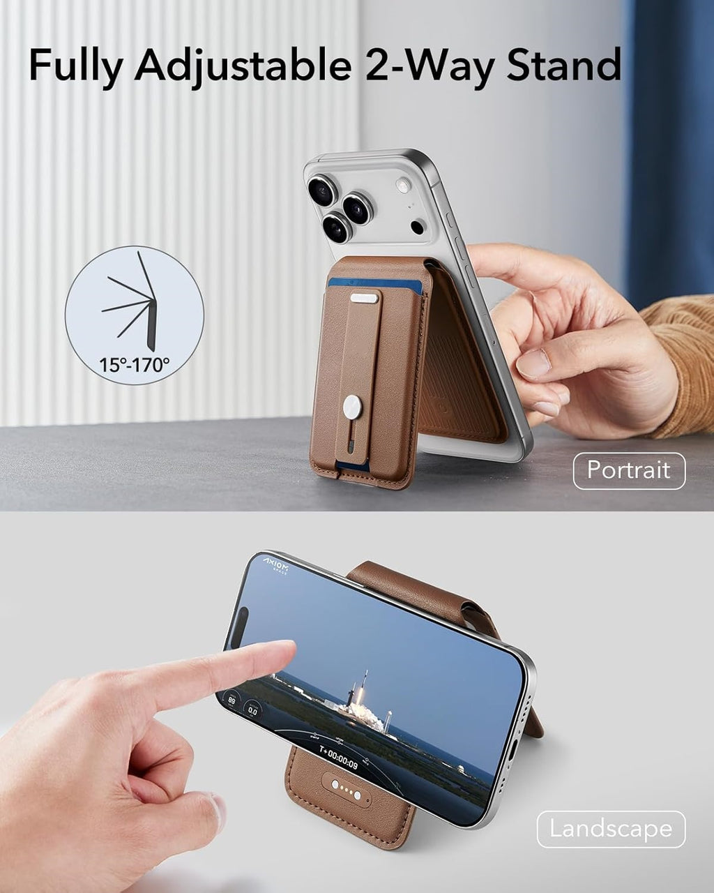 Magnetic Phone Card Holder with Stand – Slim Snap-On Wallet for Magnetic Devices