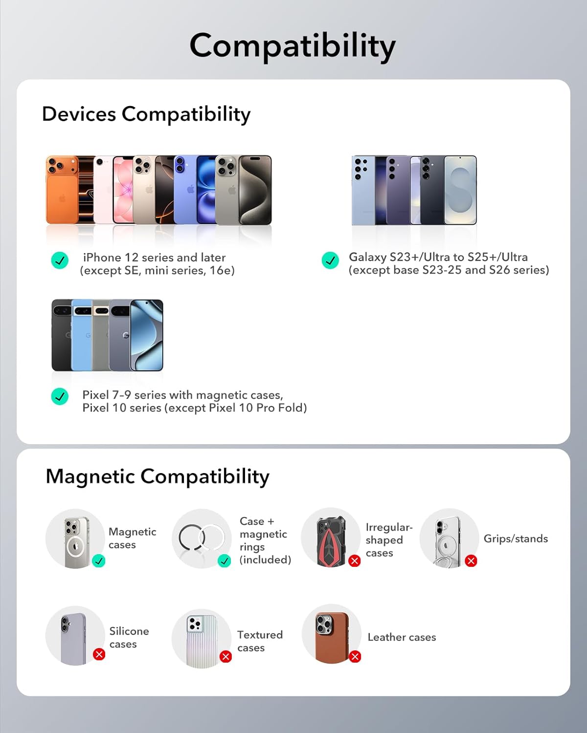 Magnetic Phone Card Holder with Stand – Slim Snap-On Wallet for Magnetic Devices