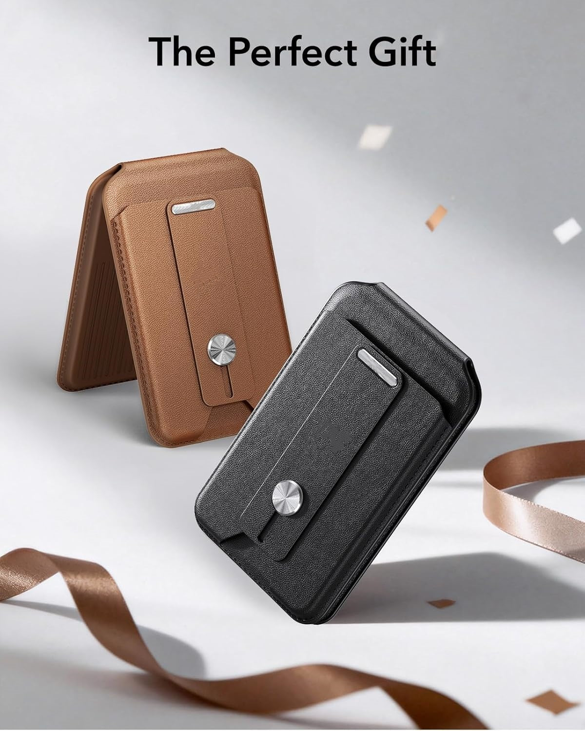 Magnetic Phone Card Holder with Stand – Slim Snap-On Wallet for Magnetic Devices