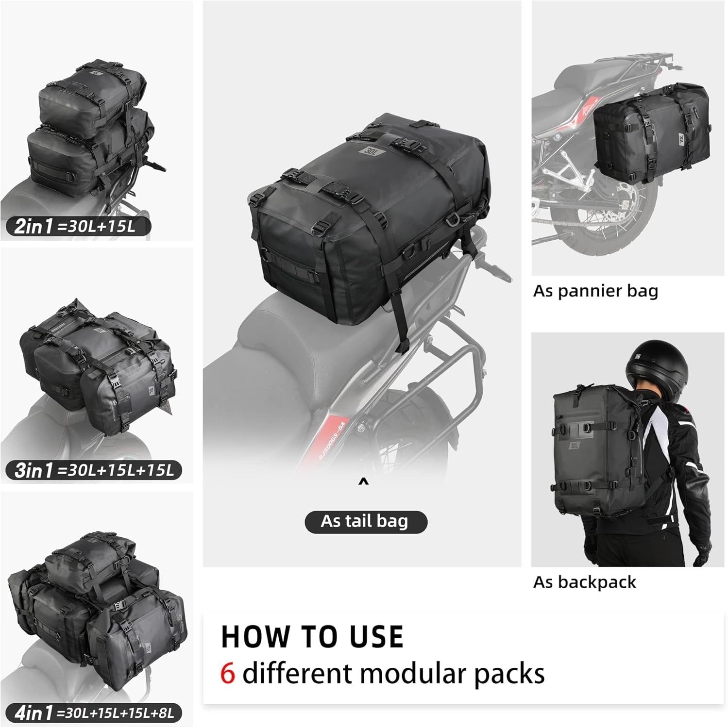 Waterproof Motorcycle Saddle Pannier Bag