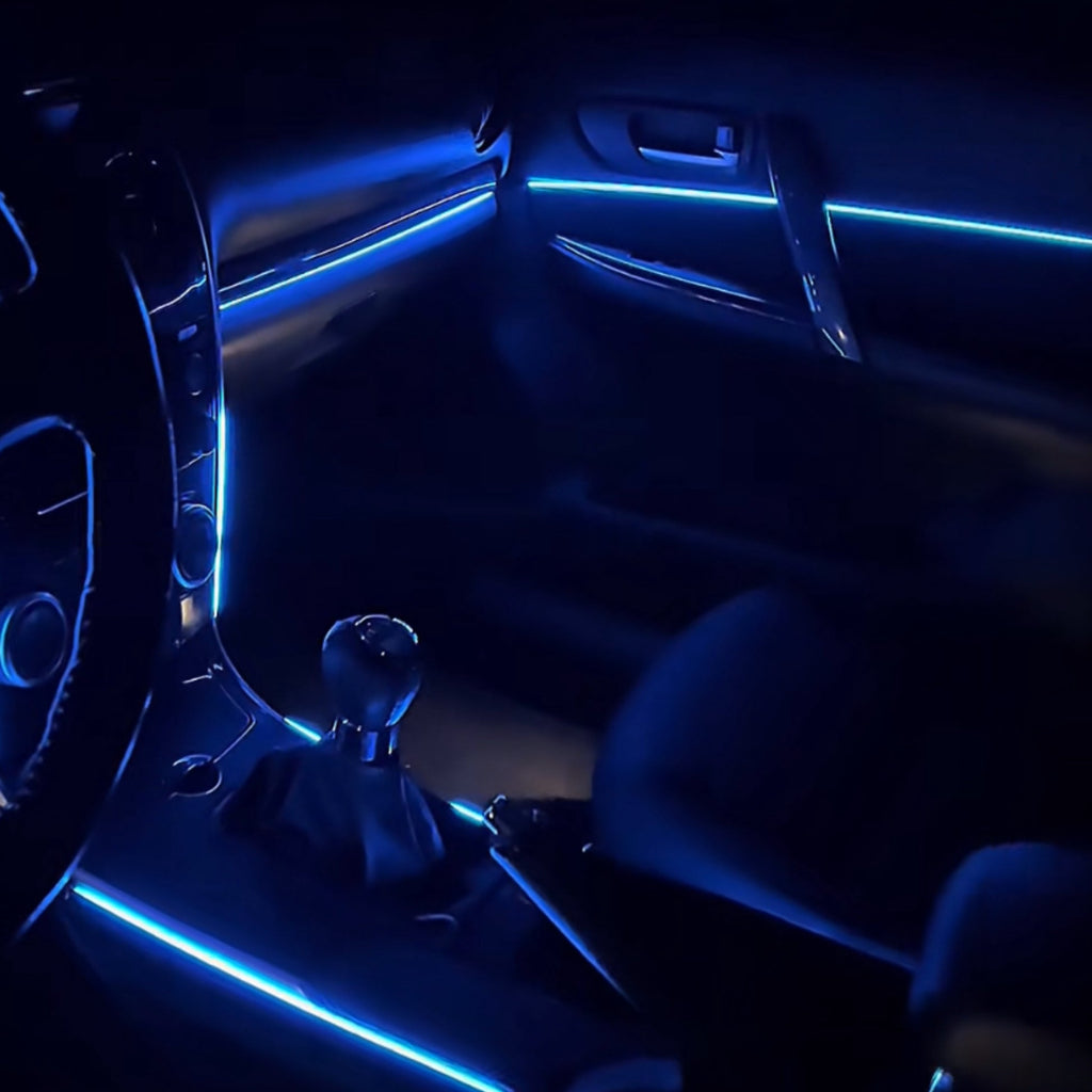 110cm USB & USB-C Car Interior Ambient Lighting Strip – RGB Atmosphere Lamp