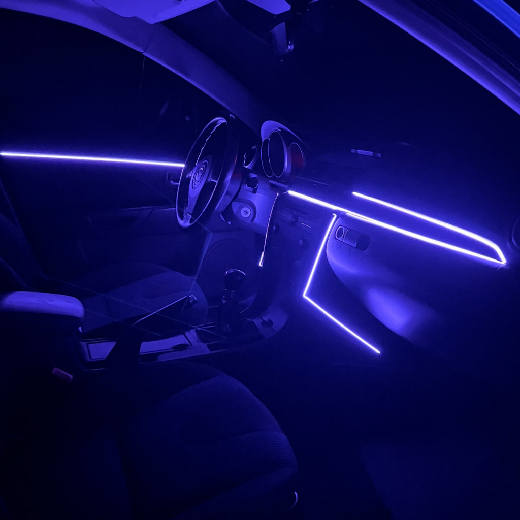 110cm USB & USB-C Car Interior Ambient Lighting Strip – RGB Atmosphere Lamp