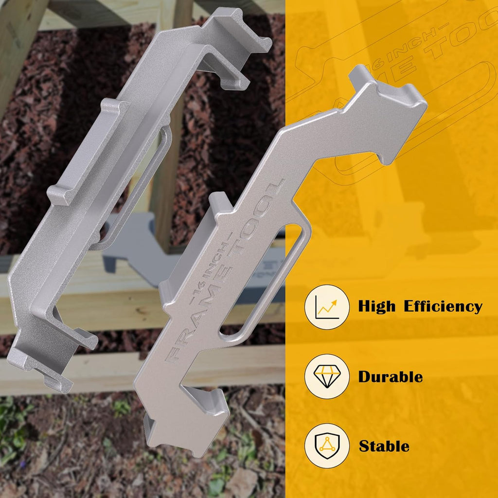 16-Inch Cast Aluminum Framing Spacing Tool – Wall Stud Layout Jig