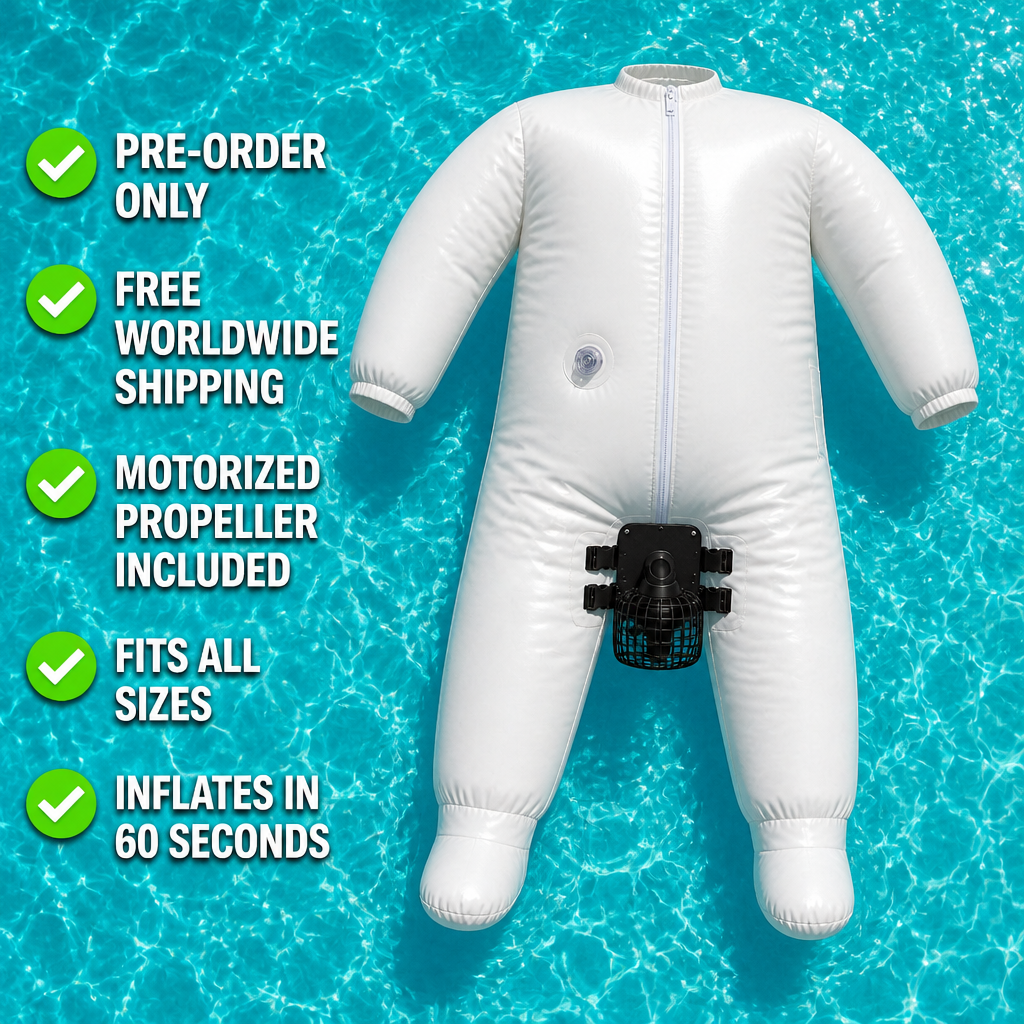 Propeller-Equipped Inflatable Buoyancy Suit – Motorized Aquatic Safety Gear