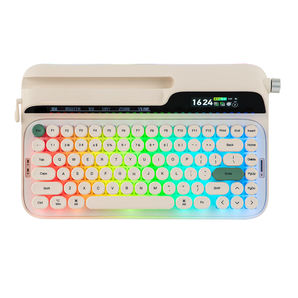 Retro Style 75% Mechanical Keyboard with Smart Display