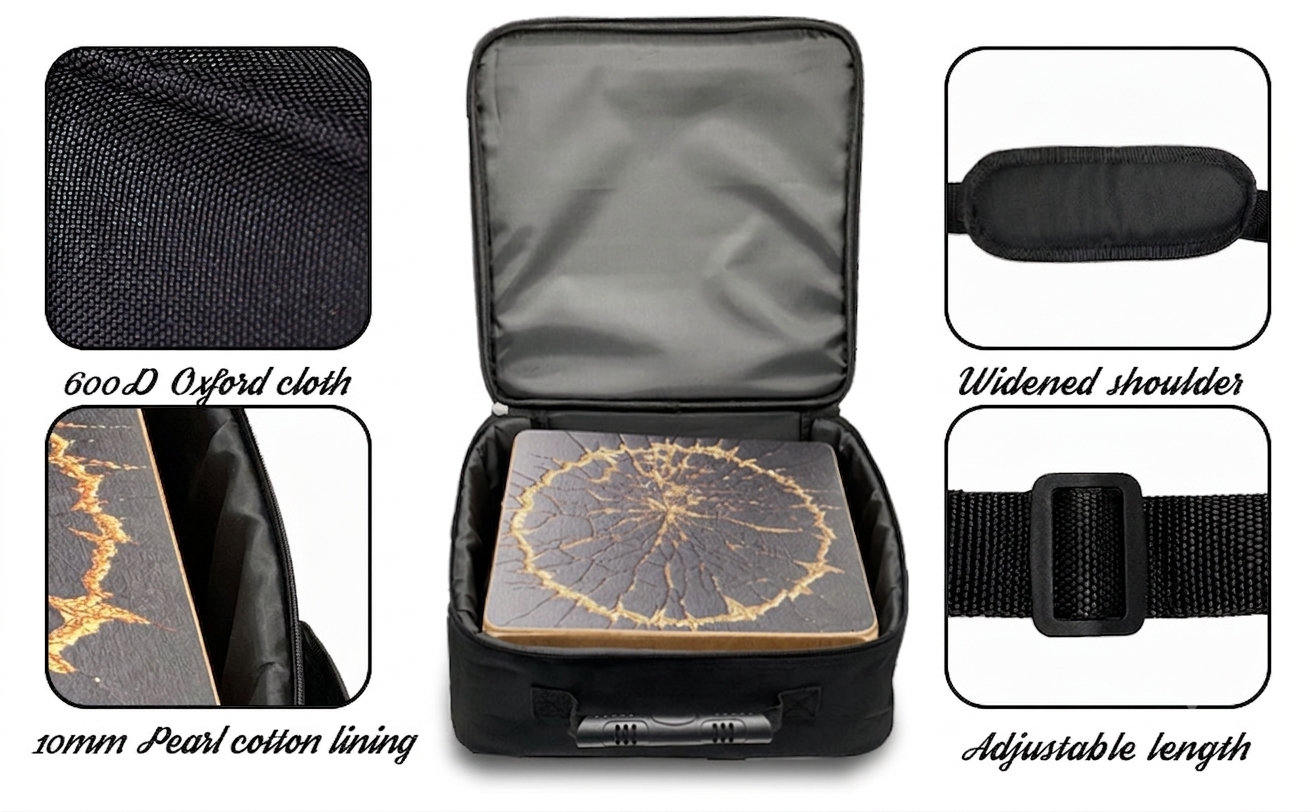 Portable Digital Cajon – Electronic Percussion Box with Multi-Tone Rhythm Controls
