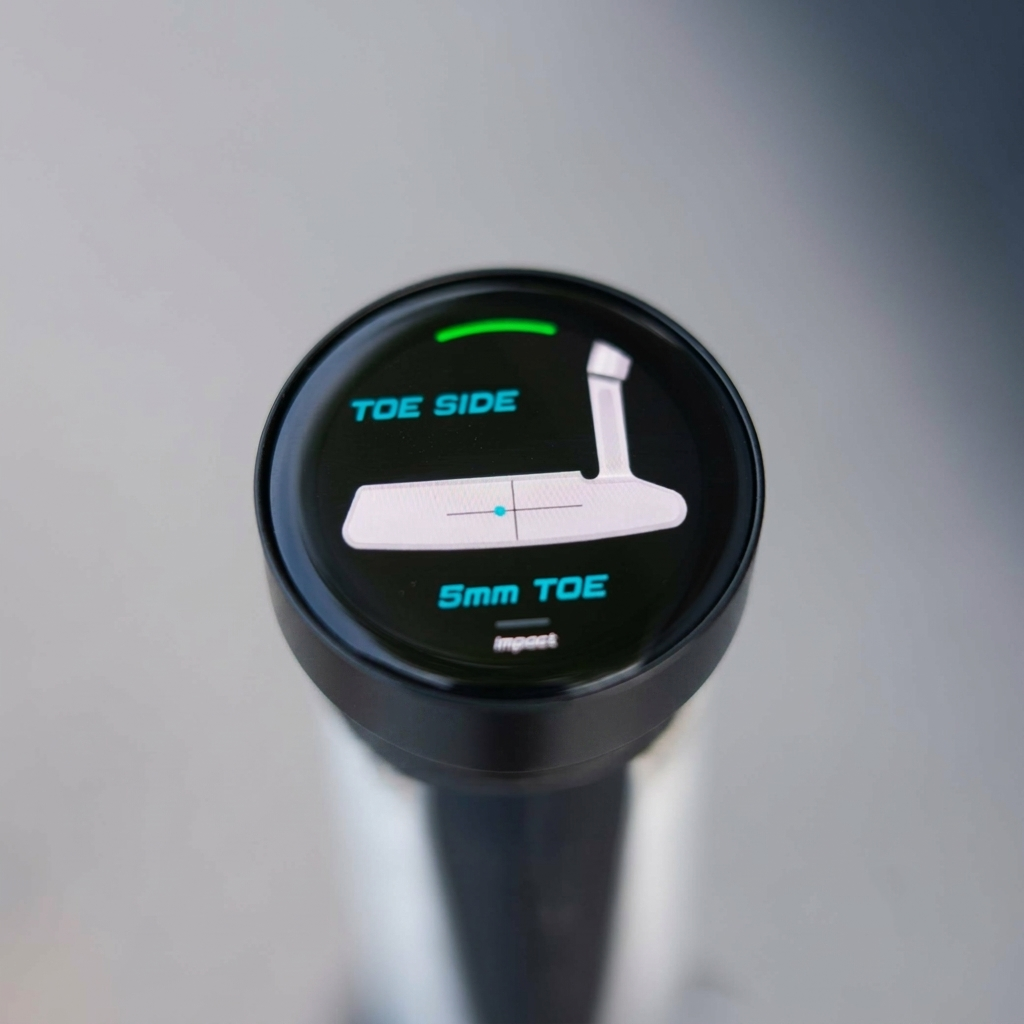 Compact Smart Putting Sensor & Stroke Analysis Device – Grip-Mounted Training Tool