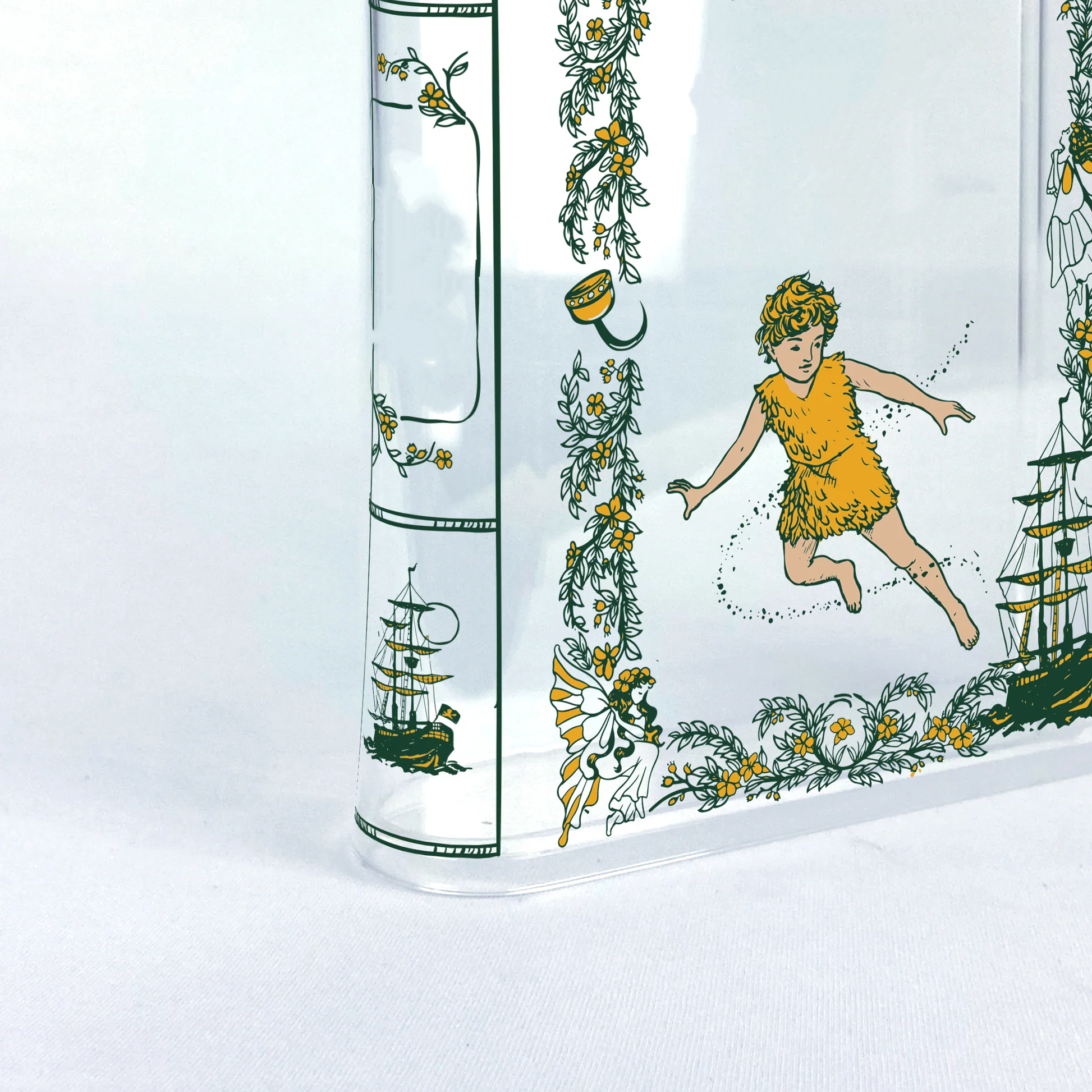 Vintage Storybook Style Acrylic Flower Vase