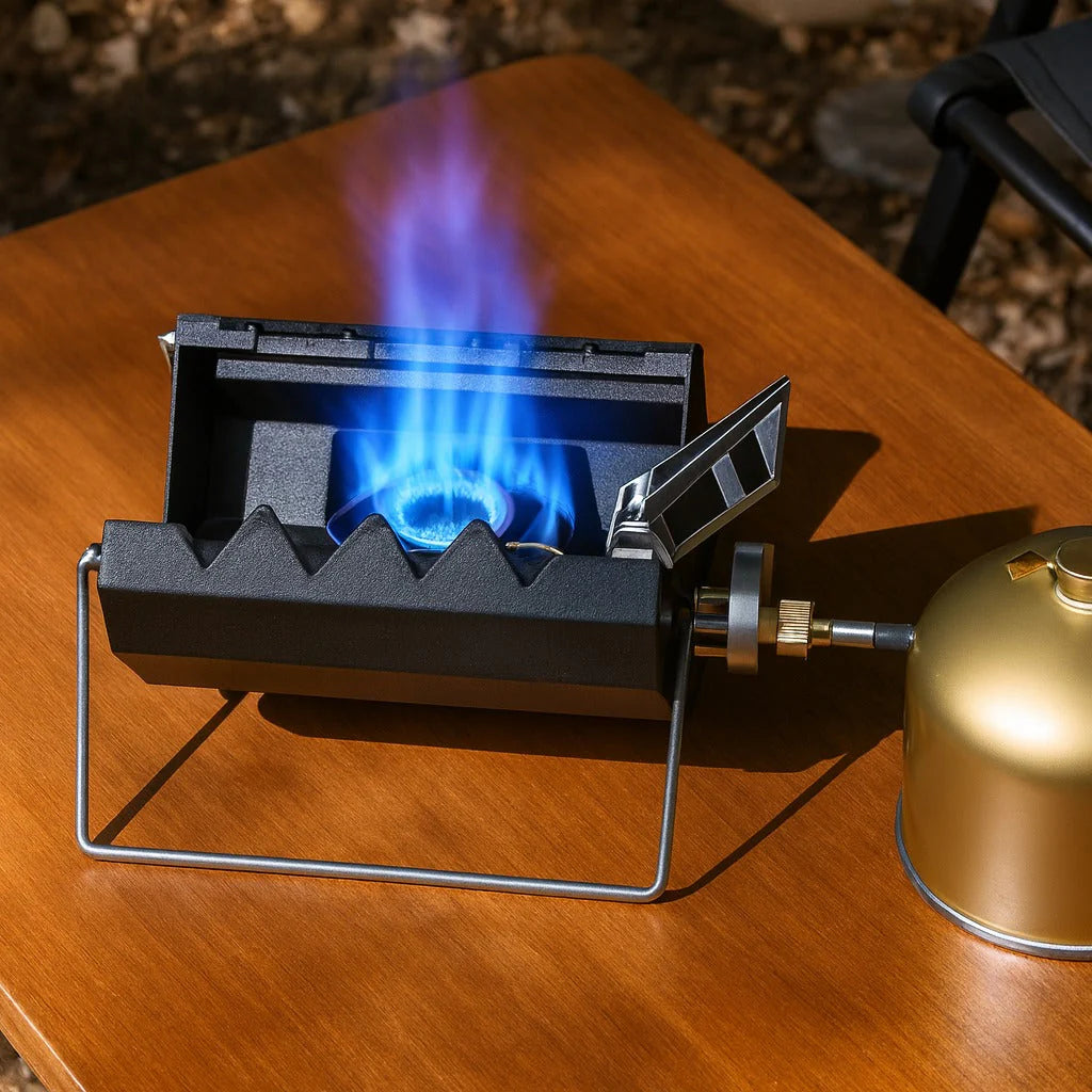 Portable Folding Card-Type Camping Gas Stove