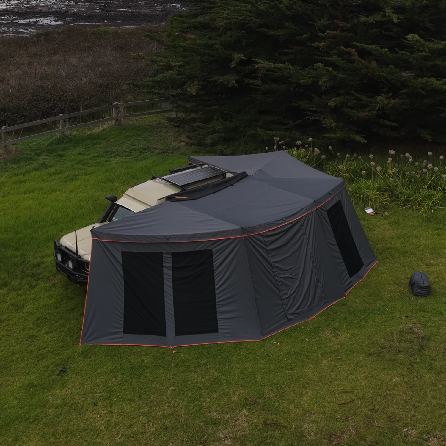 Complete Awning Wall Kit with Zippered Panels for Outdoor Protection