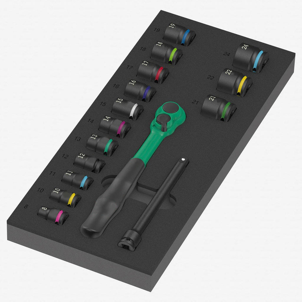 16-Piece Impact-Grade Ratchet Wrench Set – Compact Case, Comfort Grip