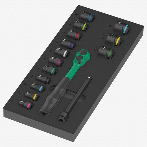 16-Piece Impact-Grade Ratchet Wrench Set – Compact Case, Comfort Grip