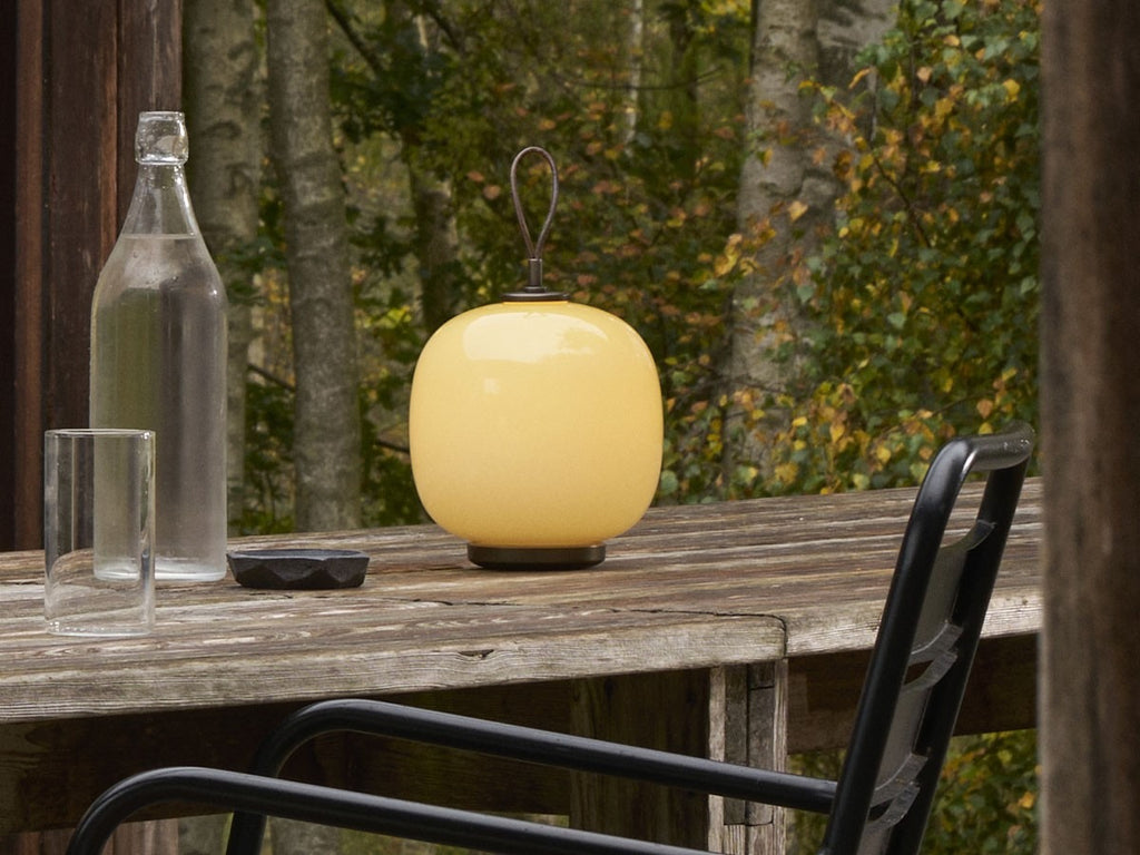 Soft Glow Portable Glass Lantern Lamp Minimal Scandinavian Ambient
