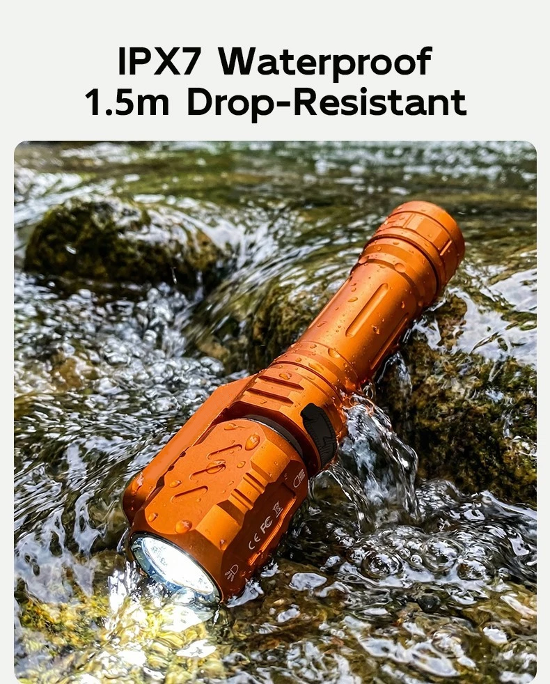 Magnetic Rotating Tactical EDC Flashlight