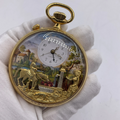 Timeless Treasure: Gold-Tone Musical Pocket Watch